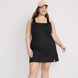 Old Navy PowerSoft Square-Neck Athletic Dress 2X Black